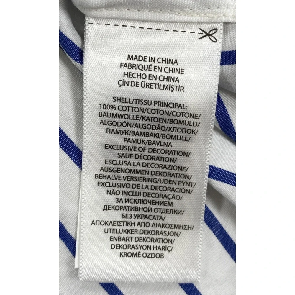 Polo Ralph Lauren Bayport Poplin Jacket Men's XXL White Blue Striped Polo Crest